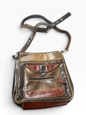 Naturalizer Brown Colourblock Crossbody Bag